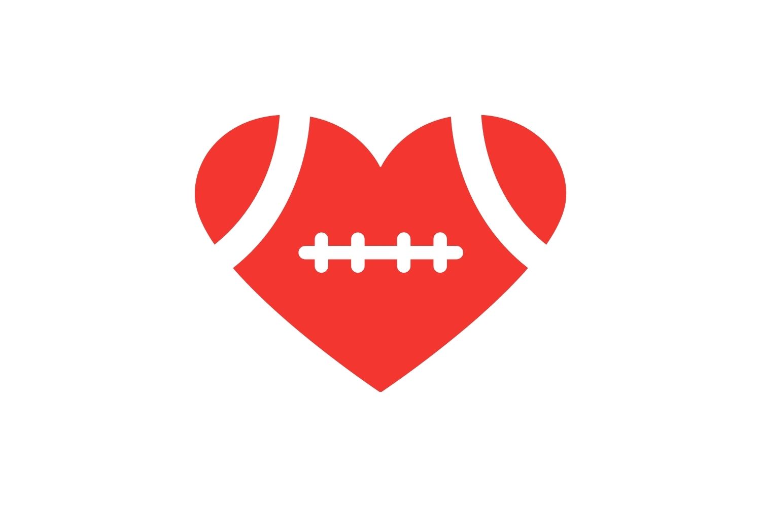 Football Heart SVG